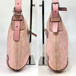 COACH コーチ ショルダーバッグ PVC シグネチャー 斜め掛け ピンク