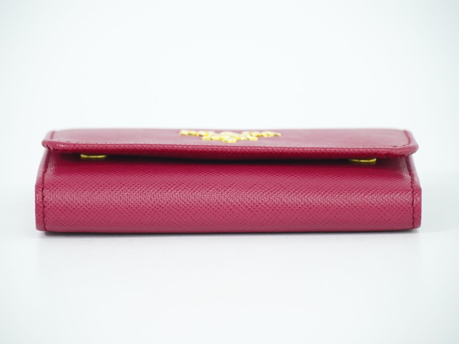 極美品 PRADA レッド キーケース サフィアーノレザー 極美品】 PRADA レザー サフィアーノ キーケース 6連 カード