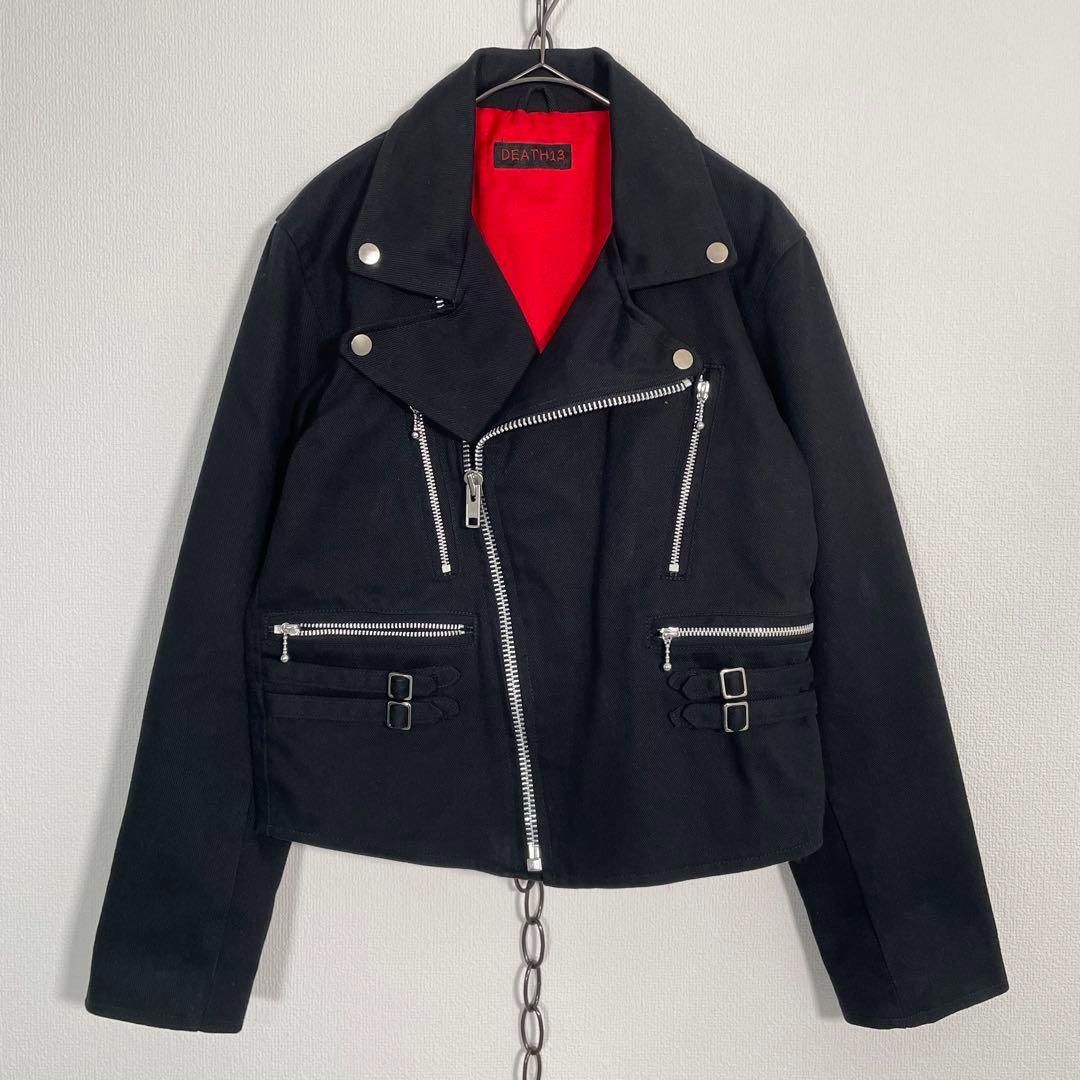 Death13 コットン ダブル ライダースジャケット Mサイズ グランジ