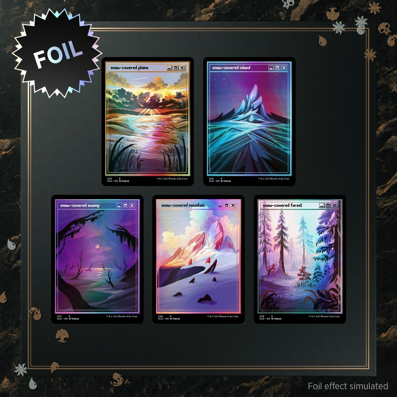 マジック：ザ・ギャザリング MTG secret lair PixelLands.jpg Foil MTG Secret Lair PixelSnowLands.jpg Foil Edition - メルカリ