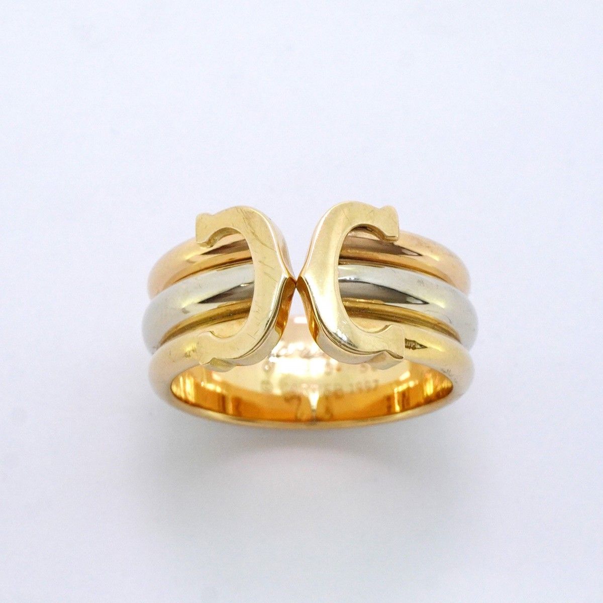 5jgb0096】カルティエ リング 2C K18YG イエローゴールド K18WG  