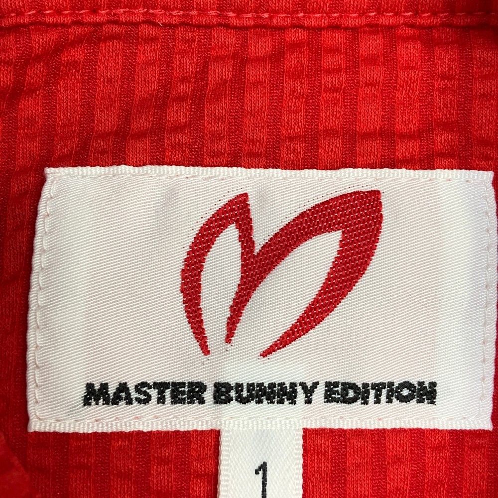 サイズ 1 MASTER BUNNY EDITION マスターバニーエディション シアサッカー 半袖ポロシャツ ストライプ柄 レッド系 240101234250 ゴルフウェア レディース ストスト LLC-HASEGAWATOSO_COM