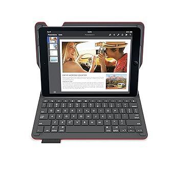 LOGICOOL キーボード?体型保護ケース for iPad Air ショップ 2 レッド