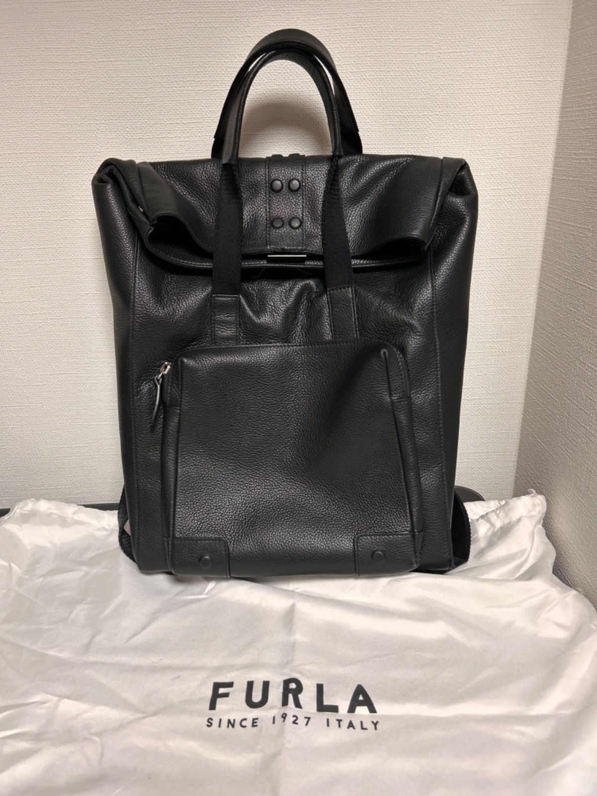 フルラ FURLA バックパック スキューバ 2way リュック レザー 黒