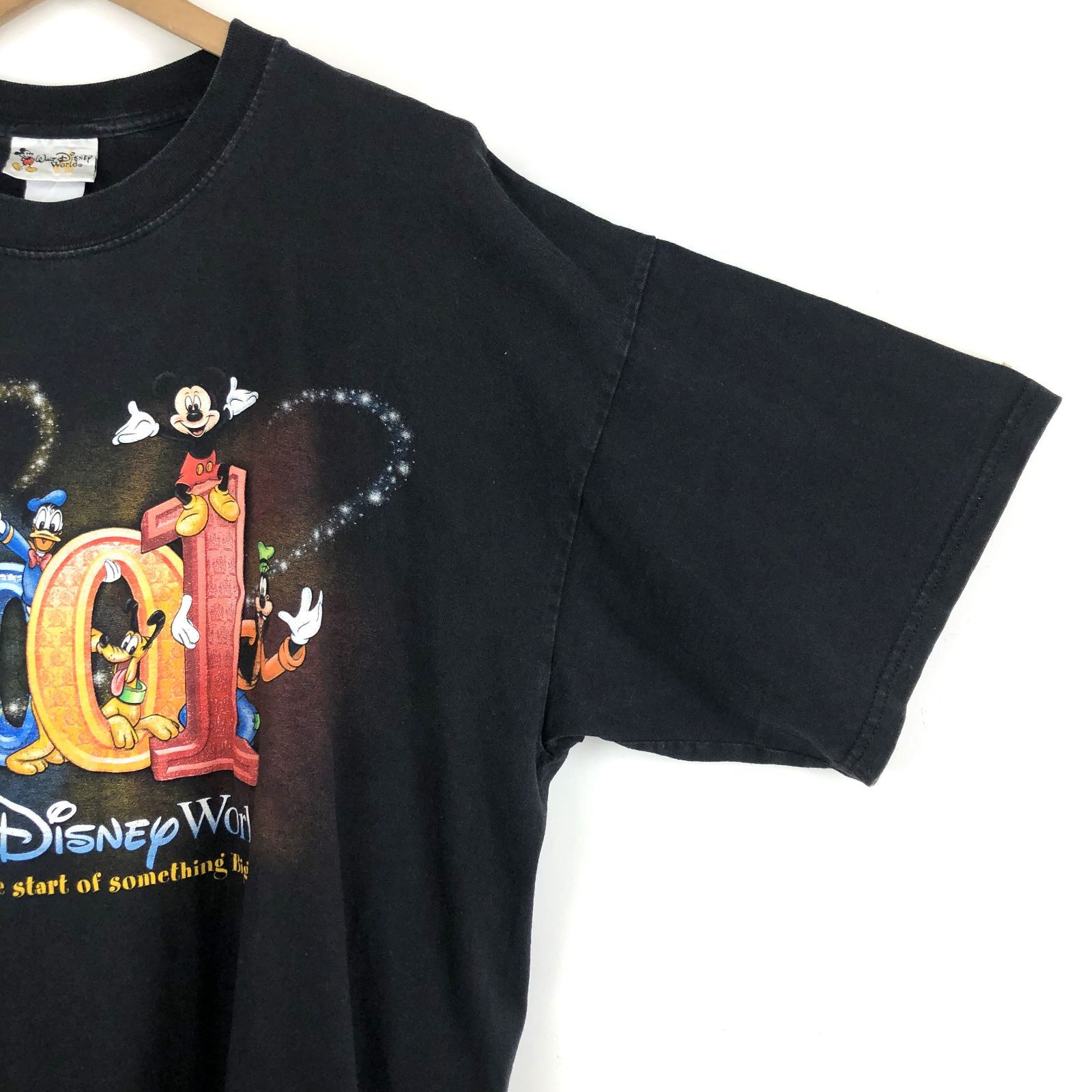 Walt Disney World ディズニー Tシャツ ディズニーワールド 2001 ブラック メンズ XXL 相当 古着 n045288