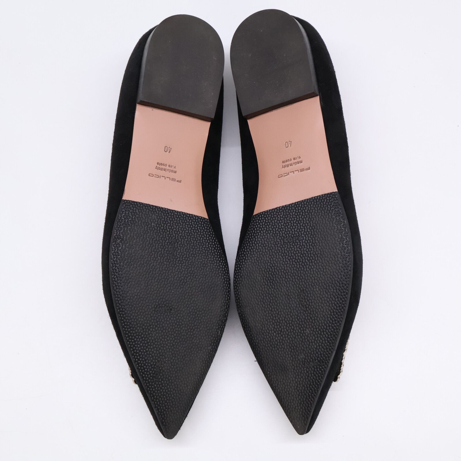 【極美品】PELLICO アネッリ ポインテッドトゥ フラットパンプス 37½ PELLICO ペリーコ 0036 ANIMA アネッリフィッビア ビジュー