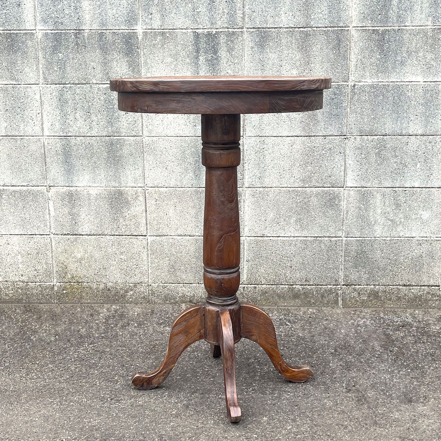 ヴィンテージ パインソリッド アンティーク ラウンドテーブル