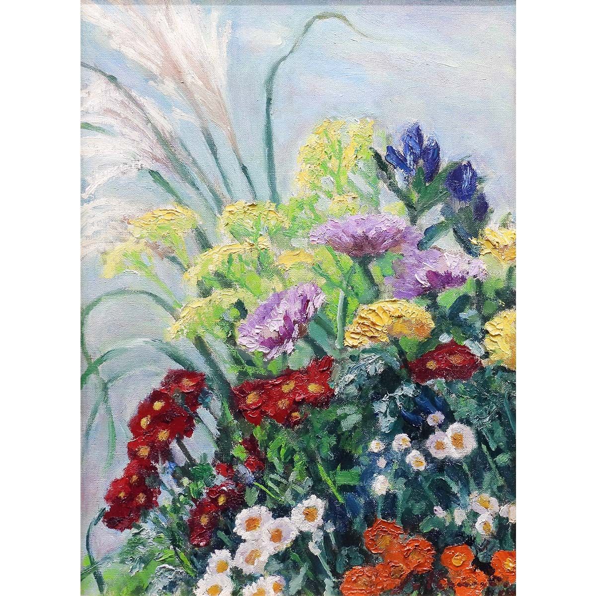 黒田重太郎 秋花 油彩8号 静物画 共シール 二紀会創立会員 芸術院恩寵賞 物故作家 名画 アート 原画 油絵 絵画 げ交渉