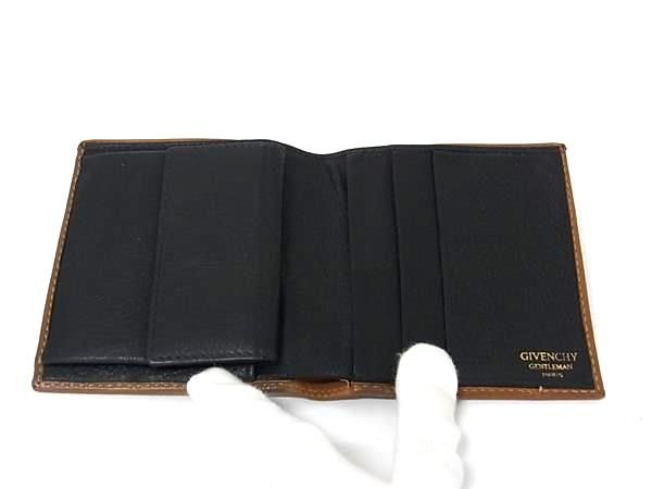 GIVENCHY レザー ブラウン メンズ 折り財布 6372 未使用】GIVENCHY ジバンシー 二つ折り財布 レザー ブラウン
