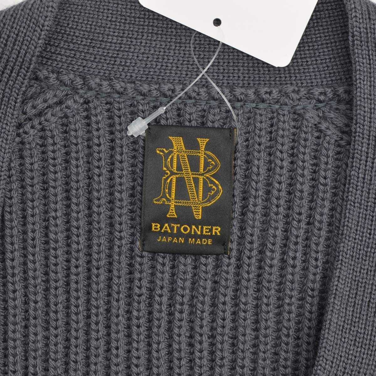 BATONER】22AW BN-22FM-037 SOLID WOOL RIB CARDIGAN ソリッドウール 