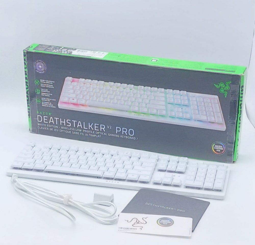 Razer レイザー DeathStalker V2 Pro White Edition ゲーミングキーボード ホワイト
