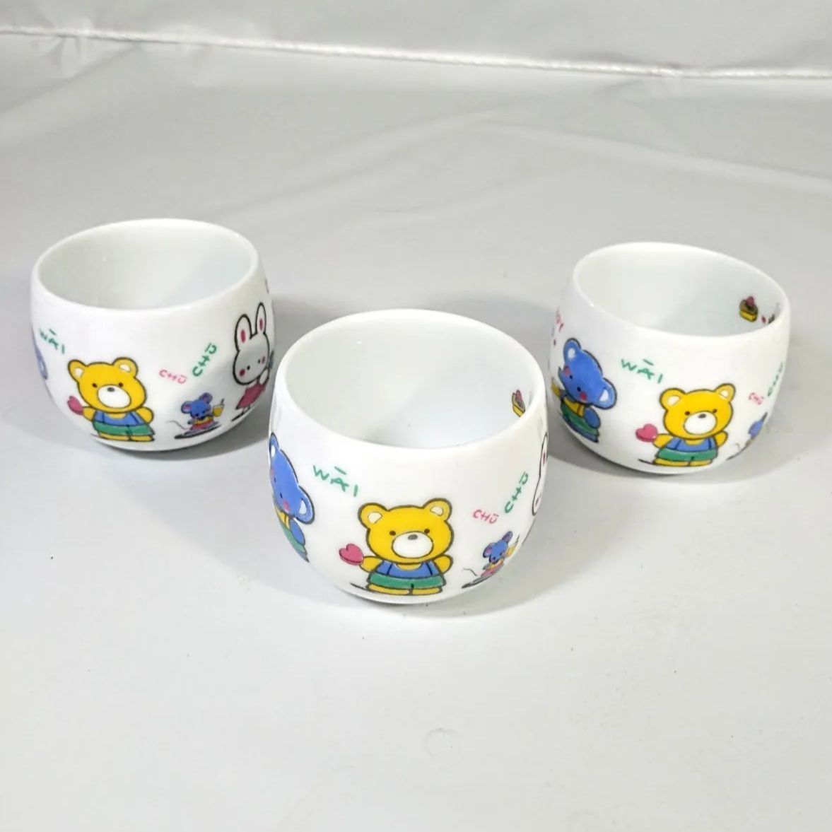 希少】サンリオ チアリーチャム 湯呑み日本製 レトロ 3客セット