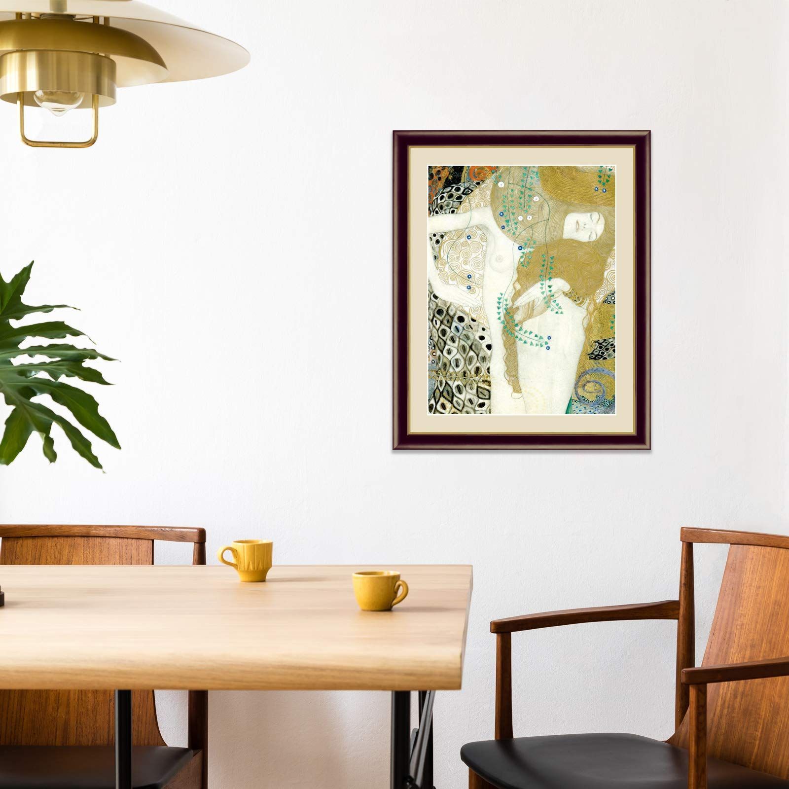 水蛇1 世界の名画 クリムト 額入り インテリア アート額絵 アート f6 42×52cm