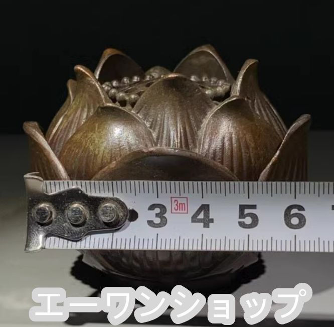 古美術 銅製 蓮花香炉 置物 大明宣徳 蓮子登科 香炉 現代工芸品