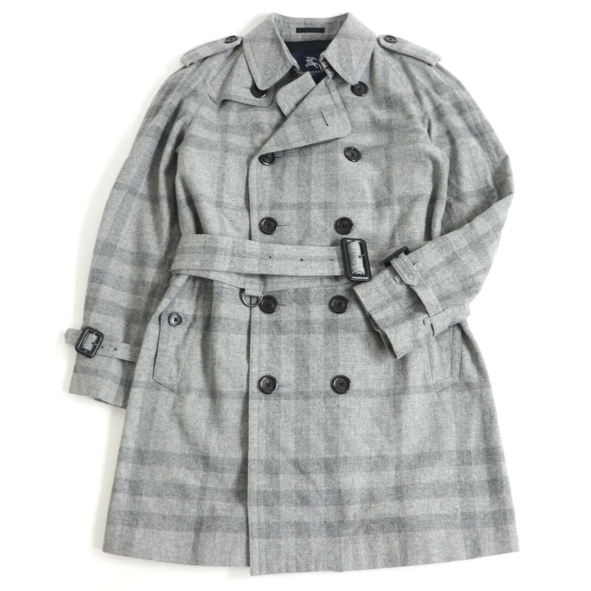 Burberry チェック柄 ダブルブレストコート Burberry チェック柄 ダブルブレスト コート