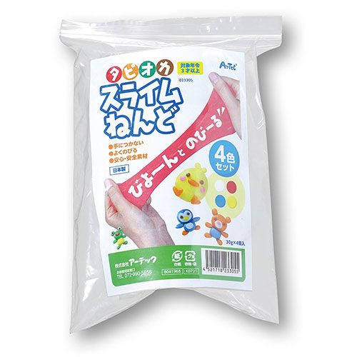 【10個セット】ARTEC タピオカスライムねんど4色セット(チャック付袋タイプ) ATC23305X10