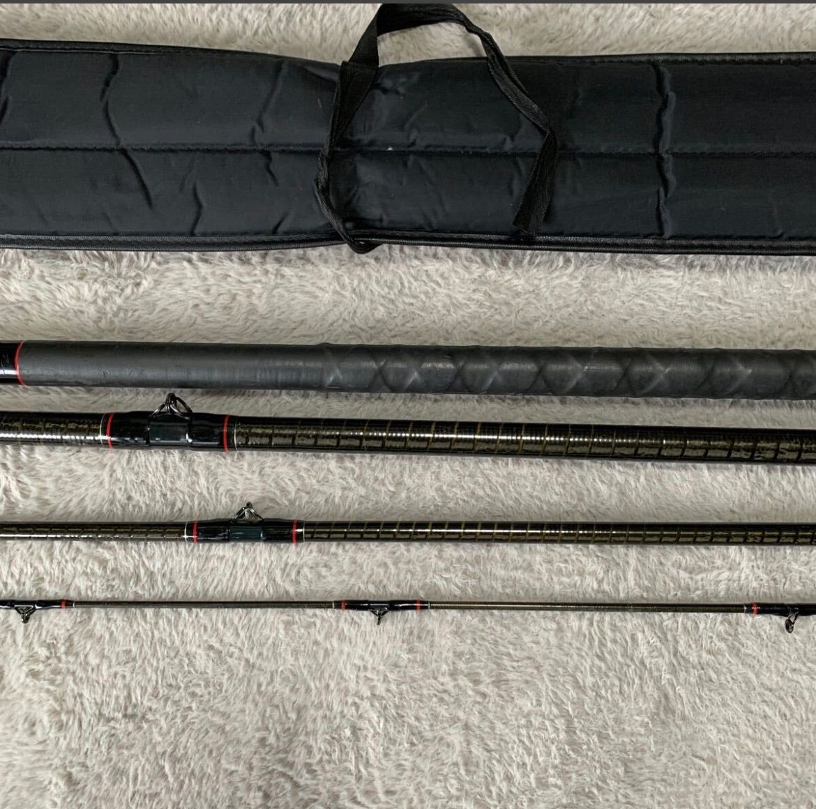 磯竿 がまかつ がま磯 xo 3-53 遠投 赤黒ツートンカラー ロッド