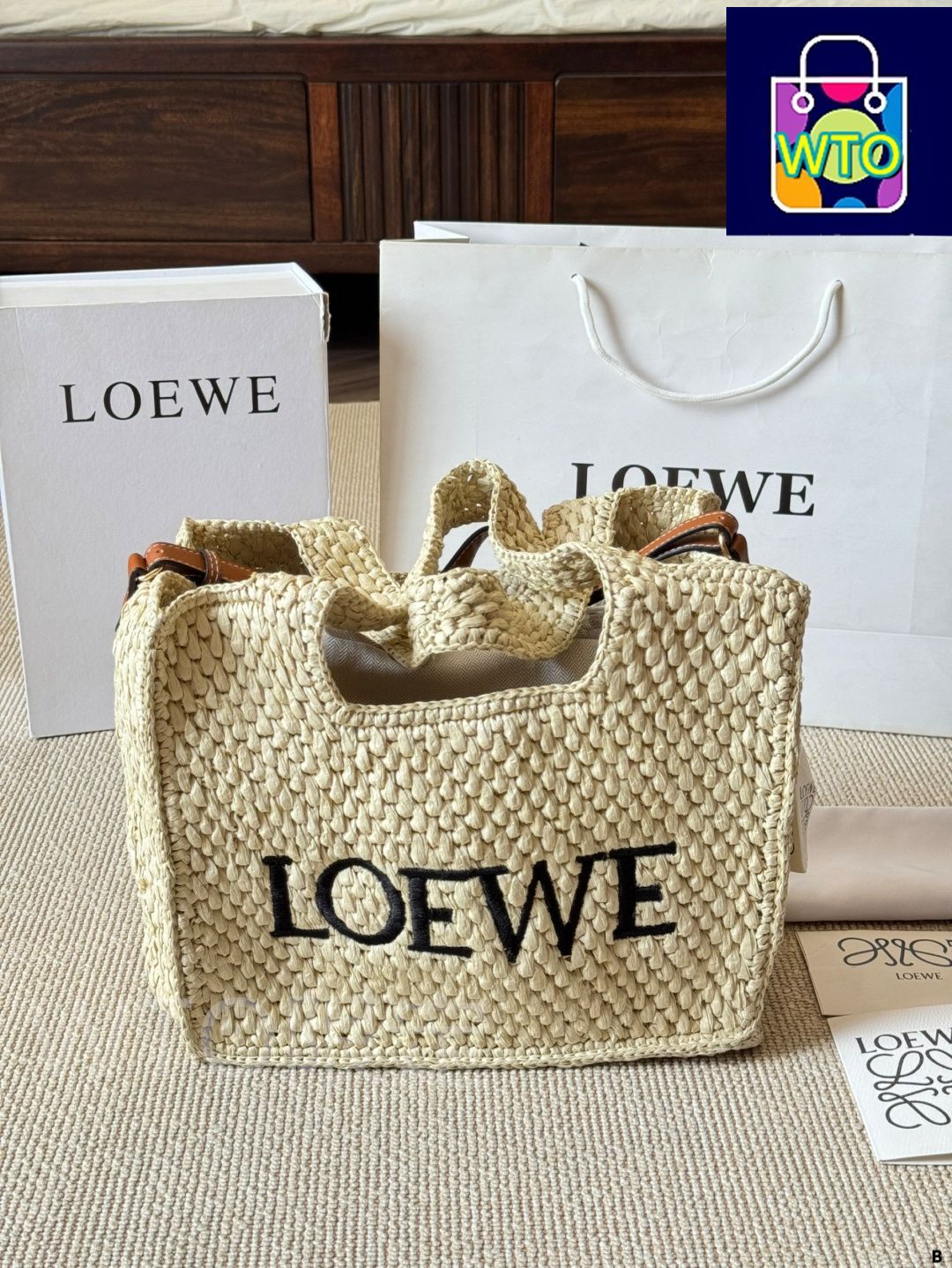 LOEWE ロエベ夏の定番バスケットバッグ 手提げカゴバッグ 超希少 限定 LOEWE ロエベ かごバッグ ビジュー バスケット 保存