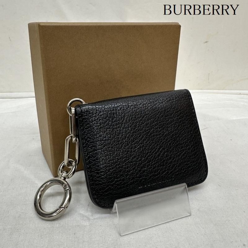 BURBERRY バーバリー 財布 コンパクト財布 チェーン付 レザー