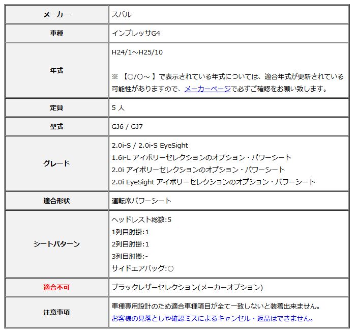 Clazzio クラッツィオ シートカバー ストリームステッチ インプレッサG4 GJ6 | GJ7 H24|1～H25|10 EF-8123
