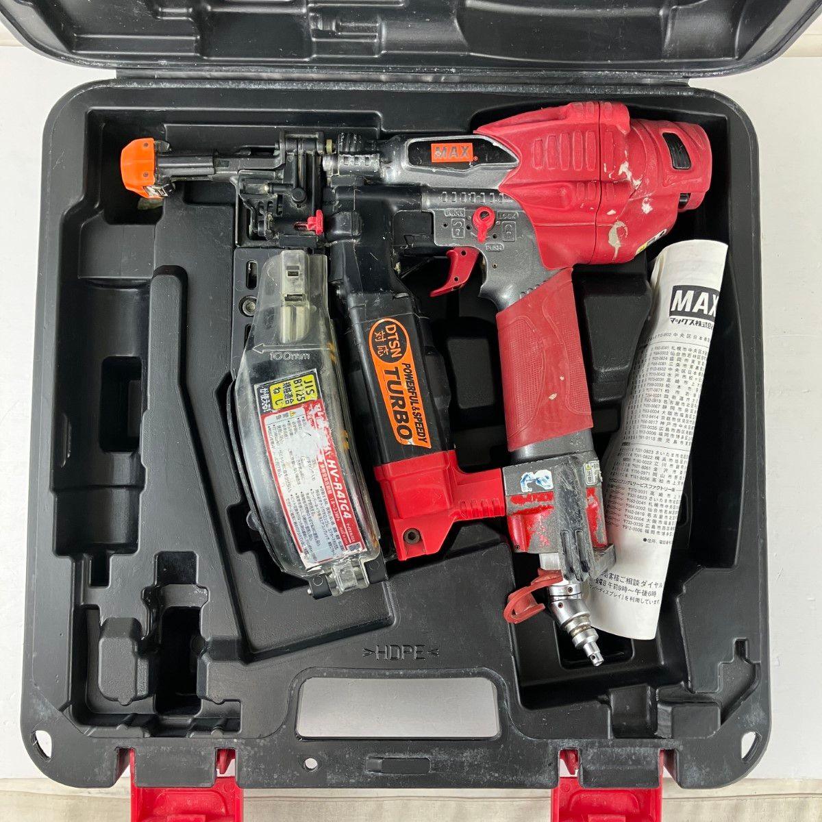 ЗЗMAX マックス 41mm 高圧 ねじ打ち機 取説 ケース付 HV-R41G4 レッド