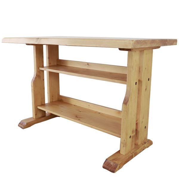 リビングデスク 約W120×D55×H74cm ライトブラウン 組立品 リビングデスク 約W120×D55×H74cm ライトブラウン 組立品