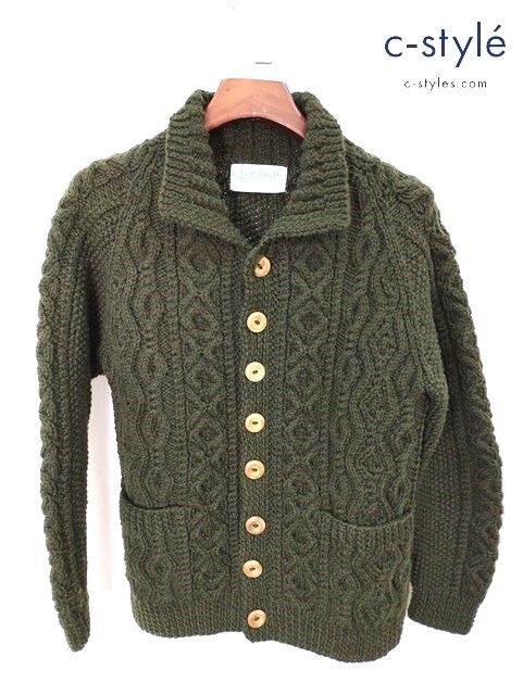 J846 [秋冬物][人気] INVERALLAN インバーアラン カーディガン 40 グリーン 3A LUMBER CARDIGAN LODEN R148 | G