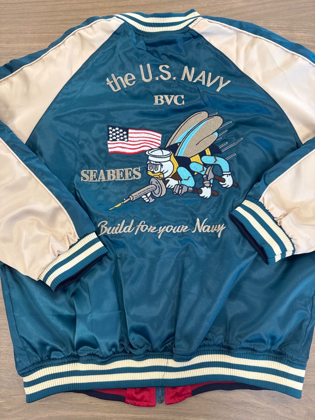 STRUGGLE スカジャン 刺繍　US NAVY STRUGGLEFAMILY 刺繍 リバーシブル スカジャン - メルカリ
