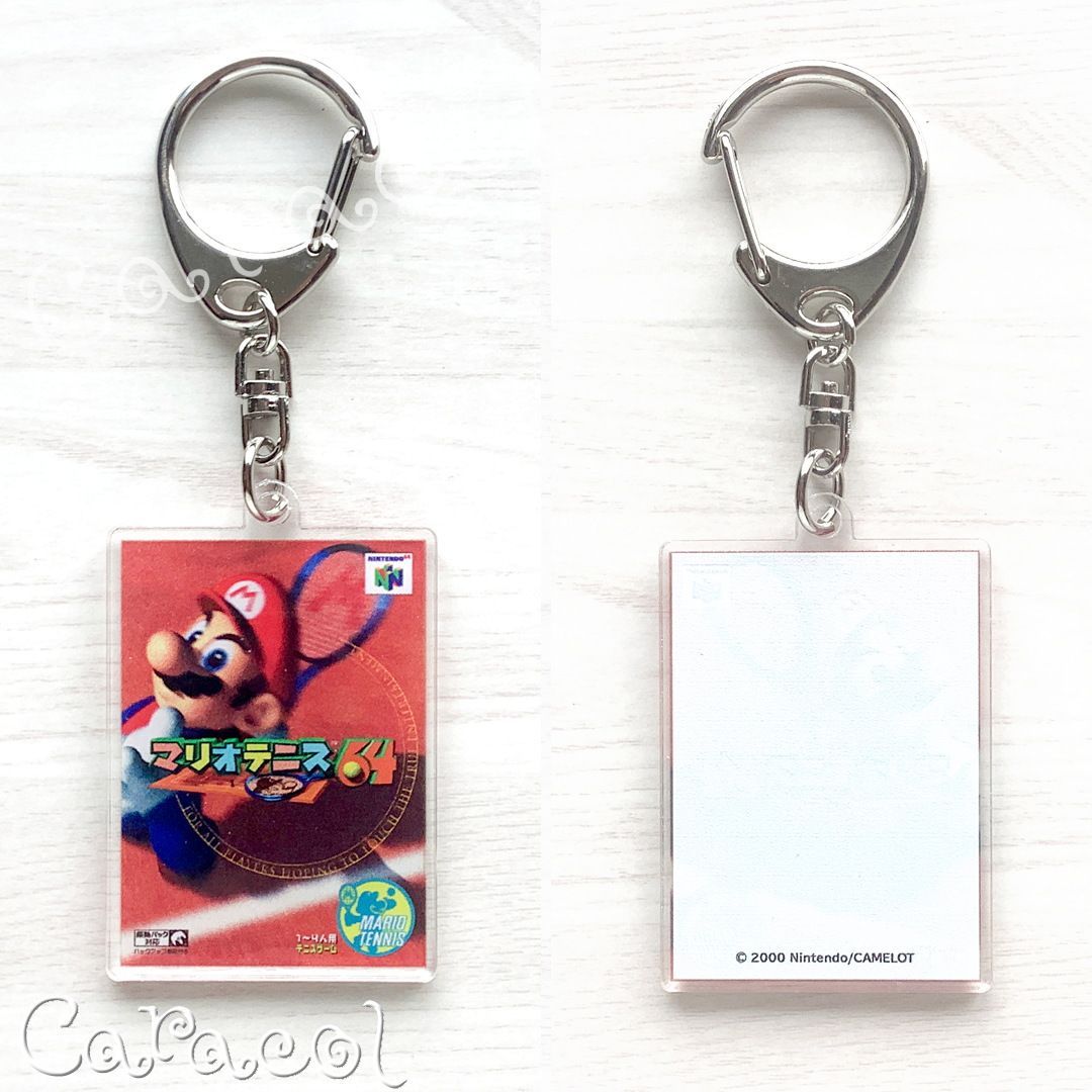 マリオテニス64 NINTENDO64 タイトル パッケージキーホルダー