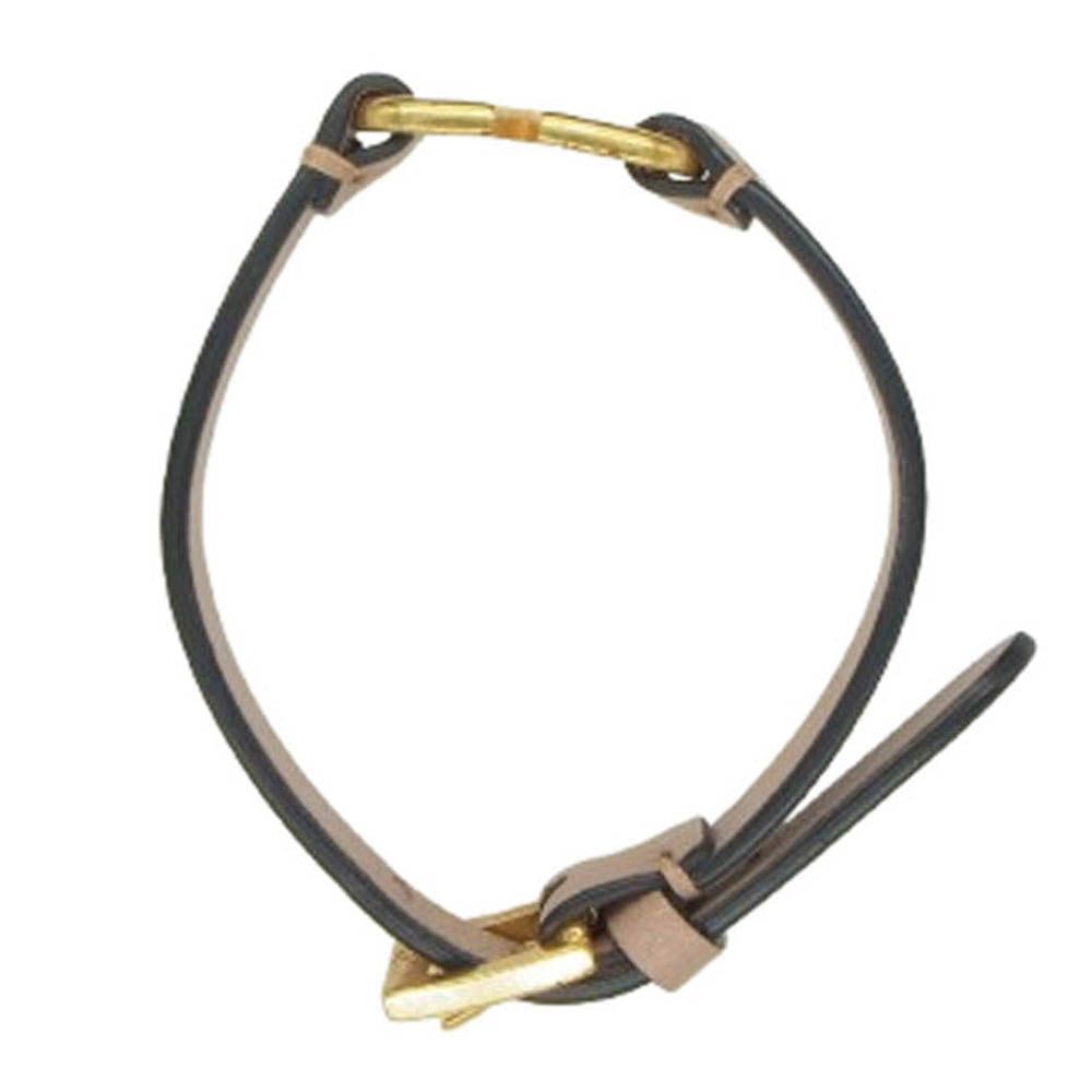 VALENTINO ヴァレンティノ Vロゴ バックル レザー シングル ブレスレット ベージュ系