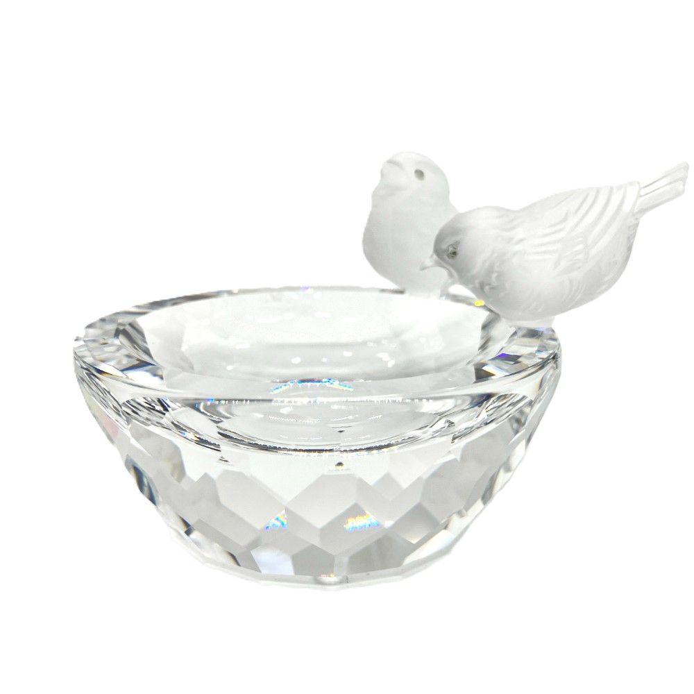 2007年 廃盤品 swarovski スワロフスキー 小鳥の水盤 小物入れ