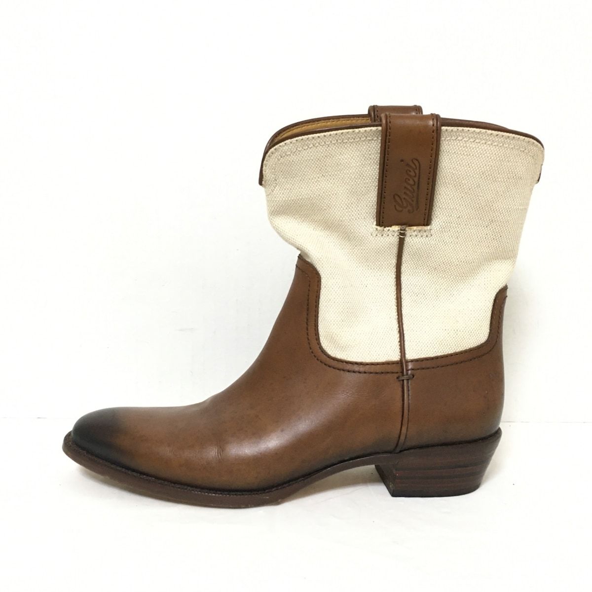 GUCCI(グッチ) ショートブーツ 37 1/2C レディース 171084 ダーク  