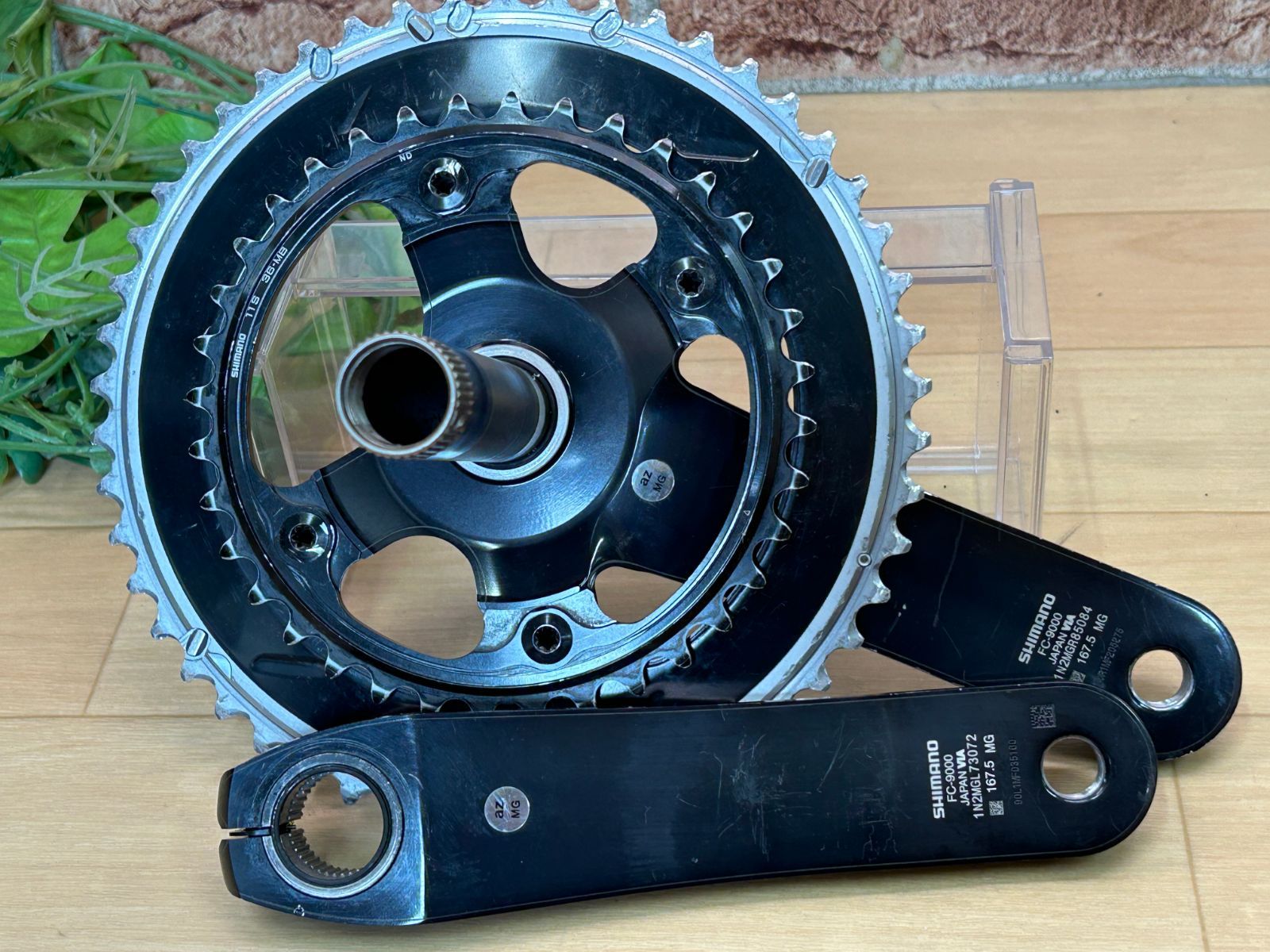 大特価sale!! 良品!! SHIMANO DURA-ACE FC-9000 167.5×50/36T 2×11s 628g シマノ デュラエース クランクセット BBなし KCNC ロード ミニベロ 同梱発送承り中!! リコール対策済み M-677