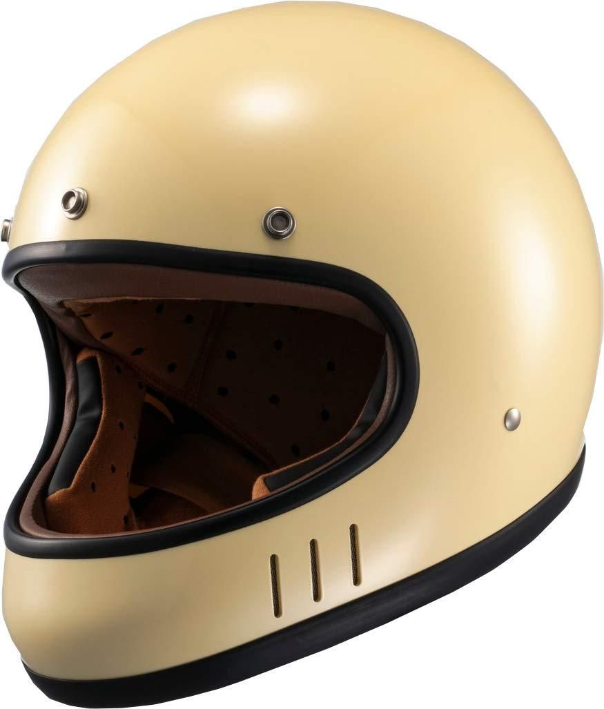 3営業日で発送 マルシン工業 マルシン MARUSHIN バイクヘルメット ネオレトロ フルフェイス DRILL ドリル アイボリー Lサイズ MNF2 02002715