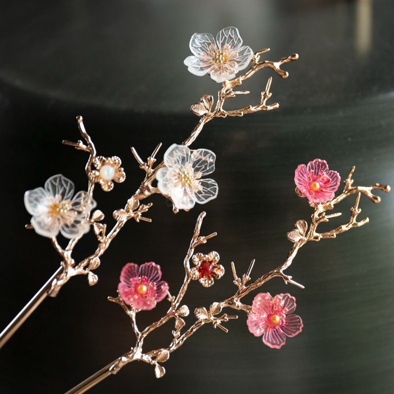 花枝 大ぶりモチーフかんざし ヘアアクセサリー 髪飾り 簪 梅の花 梨の花