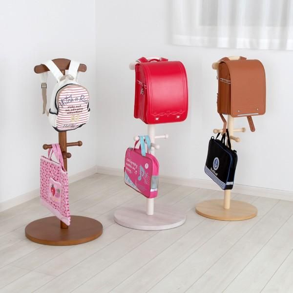 ランドセルラック ポール ハンガーラック ポールハンガー おしゃれ 木製 北欧 【jea-jj-100p】