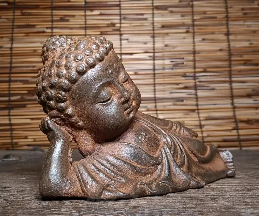 鋳鉄大頭寝仏釈迦摩尼寝仏WP 109