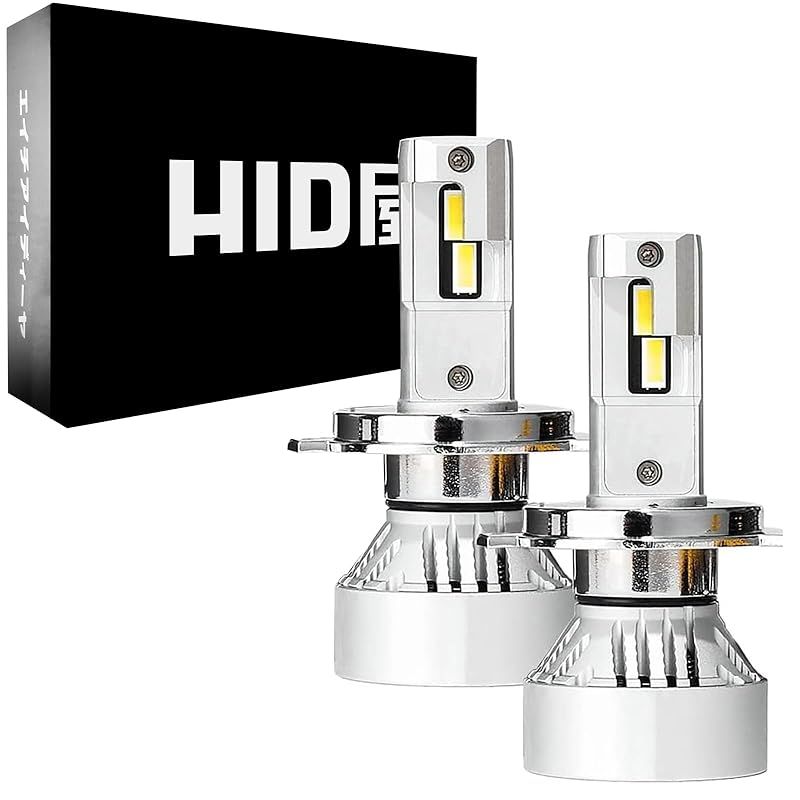 HID屋 H4 LED ヘッドライト 49600cd カンデラ 爆光 ホワイト 車検対応 12V 24V 2本1セット Mシリーズ 0