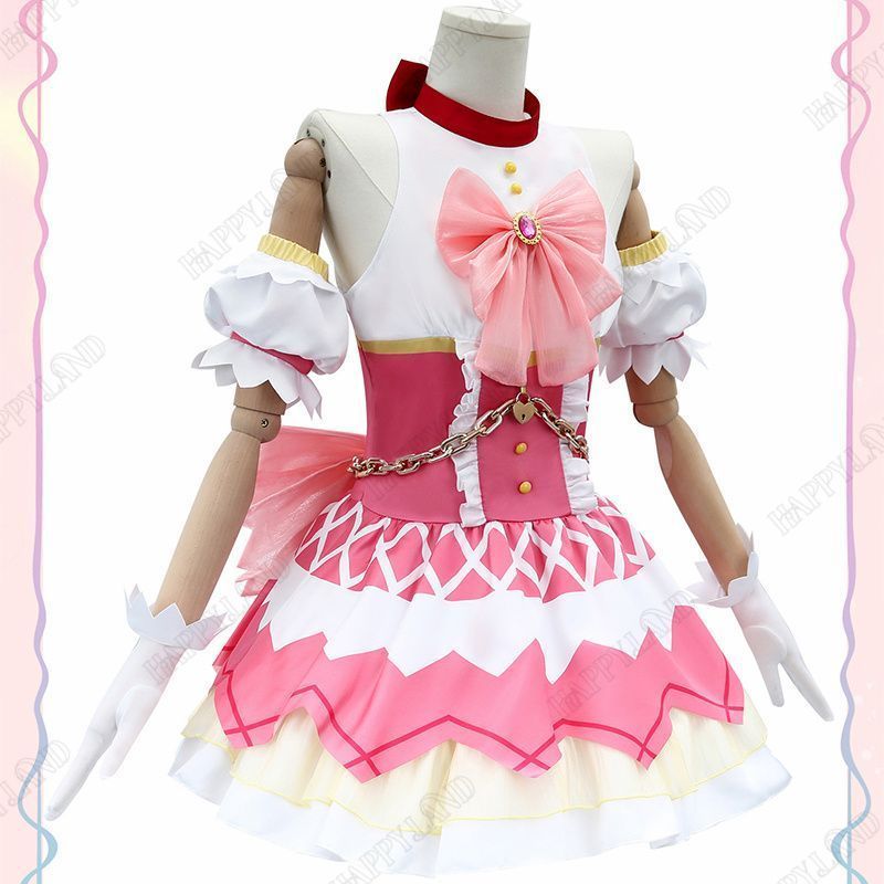 魔法少女まどか☆マギカ 鹿目まどか コスプレ衣装 ウイッグ付き 魔法少女まどか☆マギカ 鹿目まどか コスプレ衣装 ウイッグ付き