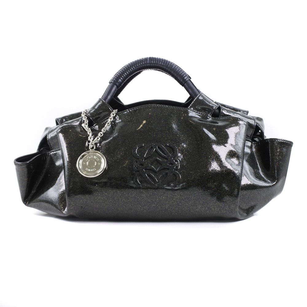 LOEWE】ロエベ ナッパアイレ 315.70.B52 パテントレザー 黒 レ