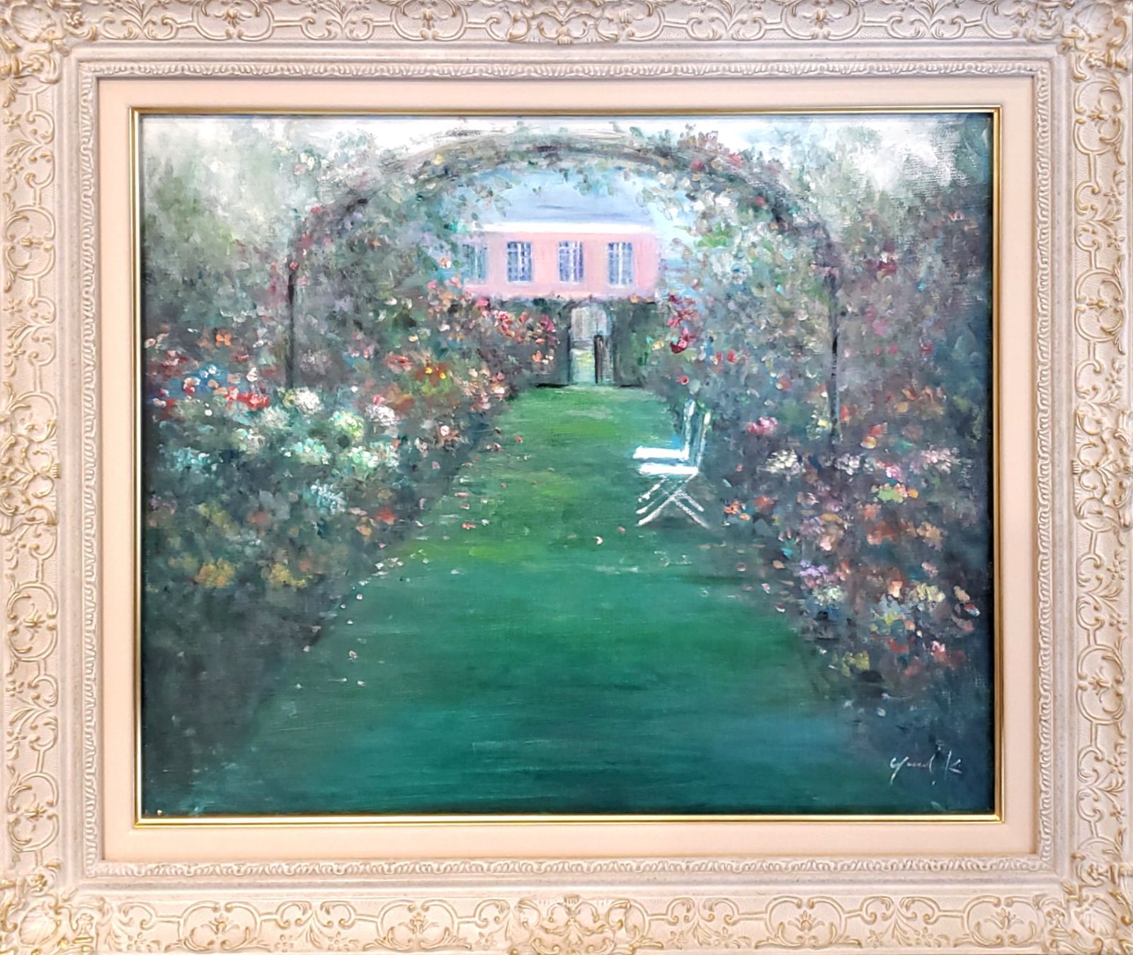 朝霧（尾瀬ヶ原）」F15 1985 油絵 油彩画 絵画 アート 風景画 尾瀬