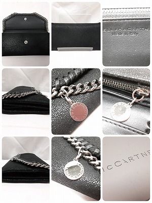 23k-268h 【中古】 STELLAMcCARTNEY　ステラマッカートニー　ファラベラ　長財布　ブラック　391835