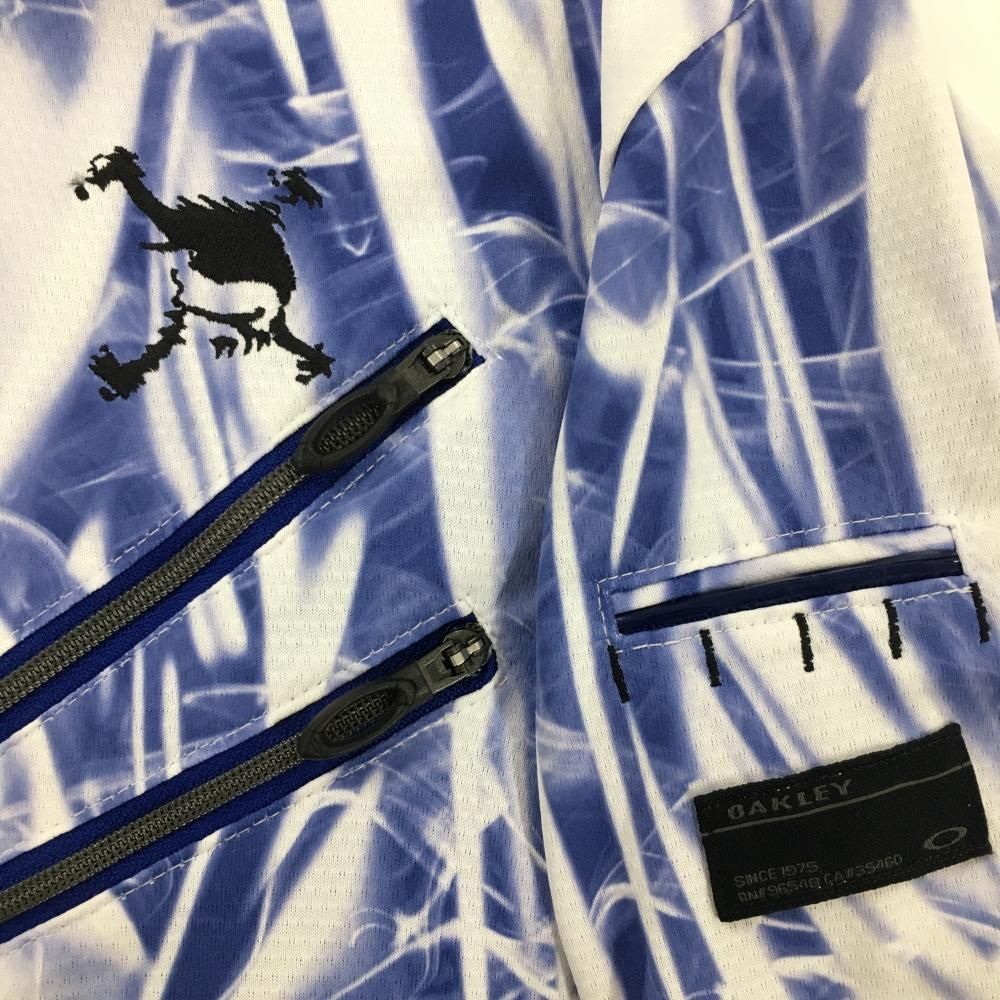 サイズ：XL OAKLEY オークリー  スカル刺繍 異素材切替 半袖ポロシャツ 総柄 ネイビー系 [240101437140] ゴルフウェア メンズ ストスト 楽天市場】オークリー ゴルフ ウェア メンズ スカル 半袖 シャツ