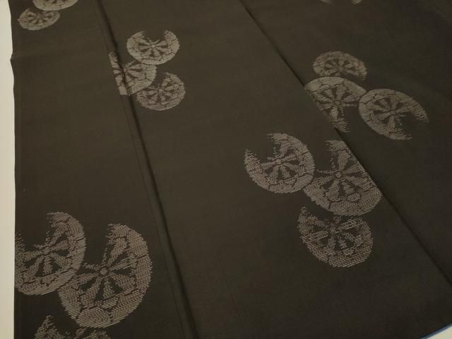 平和屋着物○本場大島紬 地空き 片輪車 やまと誂製 正絹 逸品