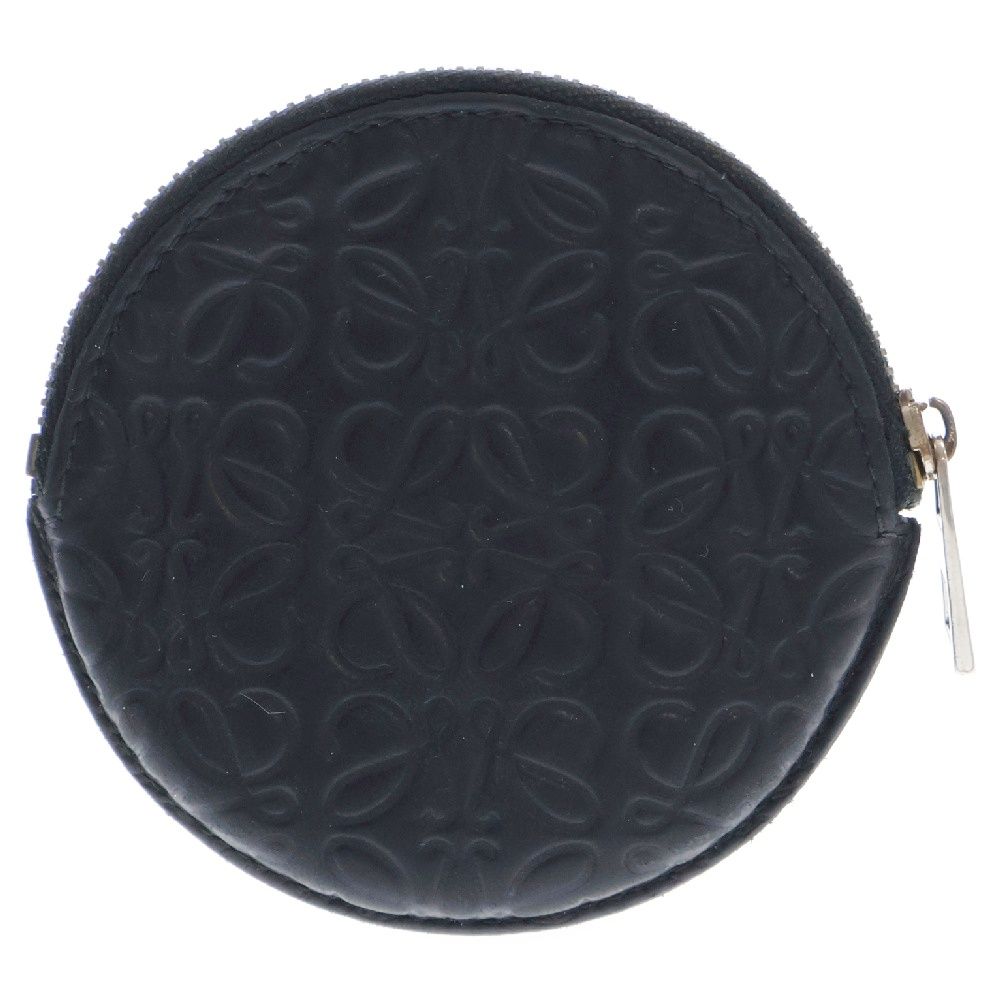 LOEWE コインケース クッキー リピートアナグラム レザー ブラック LOEWE (ロエベ) クッキー リピートアナグラム レザーコイン