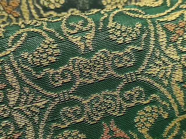 平和屋着物□極上 紋屋井関 御寮織 六通柄袋帯 葡萄唐草 金糸 逸品
