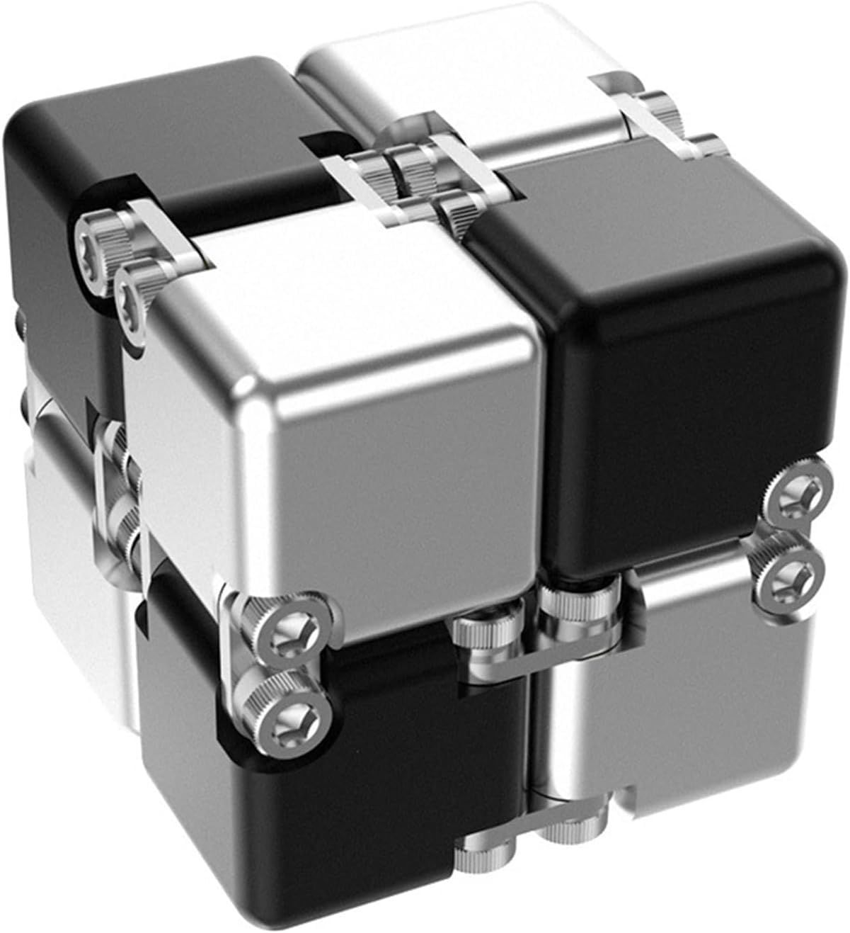 新着商品 Infinity インフィニティキューブ Cube マジックキューブ MagicCube 立体パズル マジックキューブ インフィニティ フィジェット キューブ 大人向けゲーム 頑丈で重い 2x2 減圧おもちゃ 持ち運び DIY版 黒色シルバー合わ