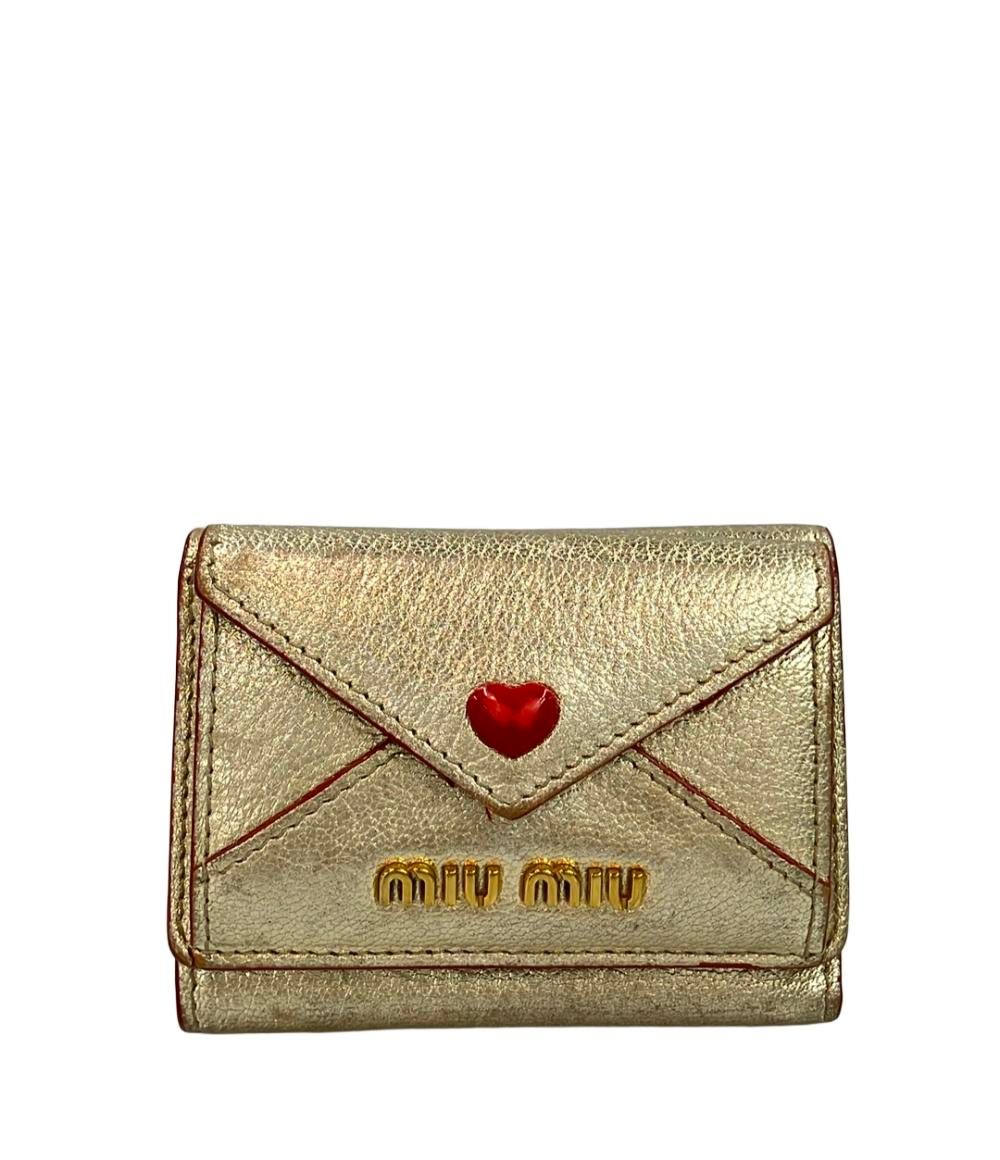 ミュウ ミュウ 三つ折り財布 レディース Miu Miu