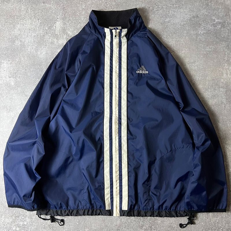 90s adidas メッシュ ライナー付き フルジップ ナイロン