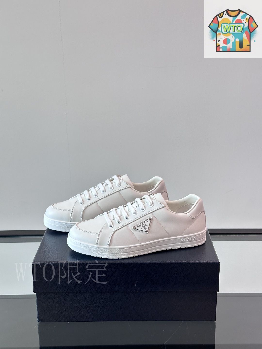 プラタ MW001 PRADA プラダ メンズ ハイエンド スニーカー01-OC00 - メルカリ